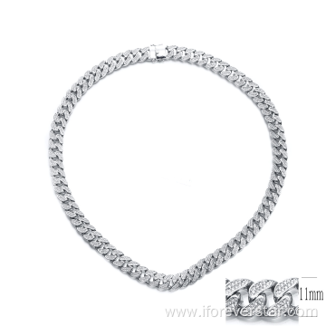 Necklace Men's 925 Silver Hip hop Necklace Jewelry
